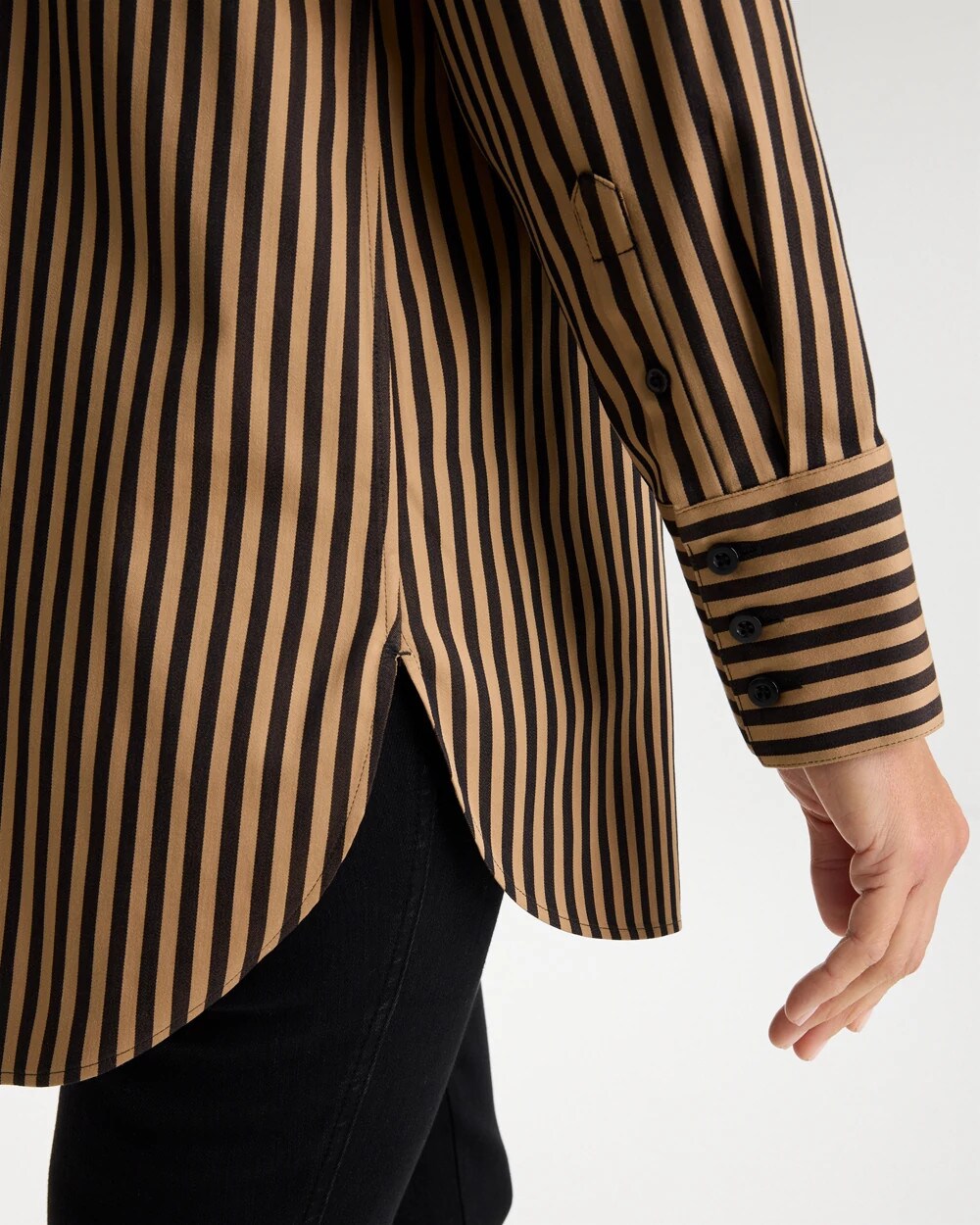 No Iron Stretch Striped Tunic