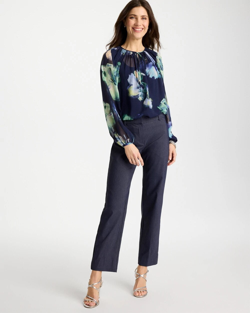 Emme Fly Front Straight Ankle Pants