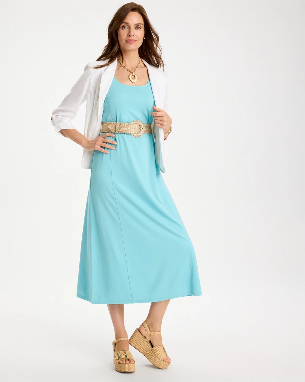 Ponte Seamed Maxi Dress