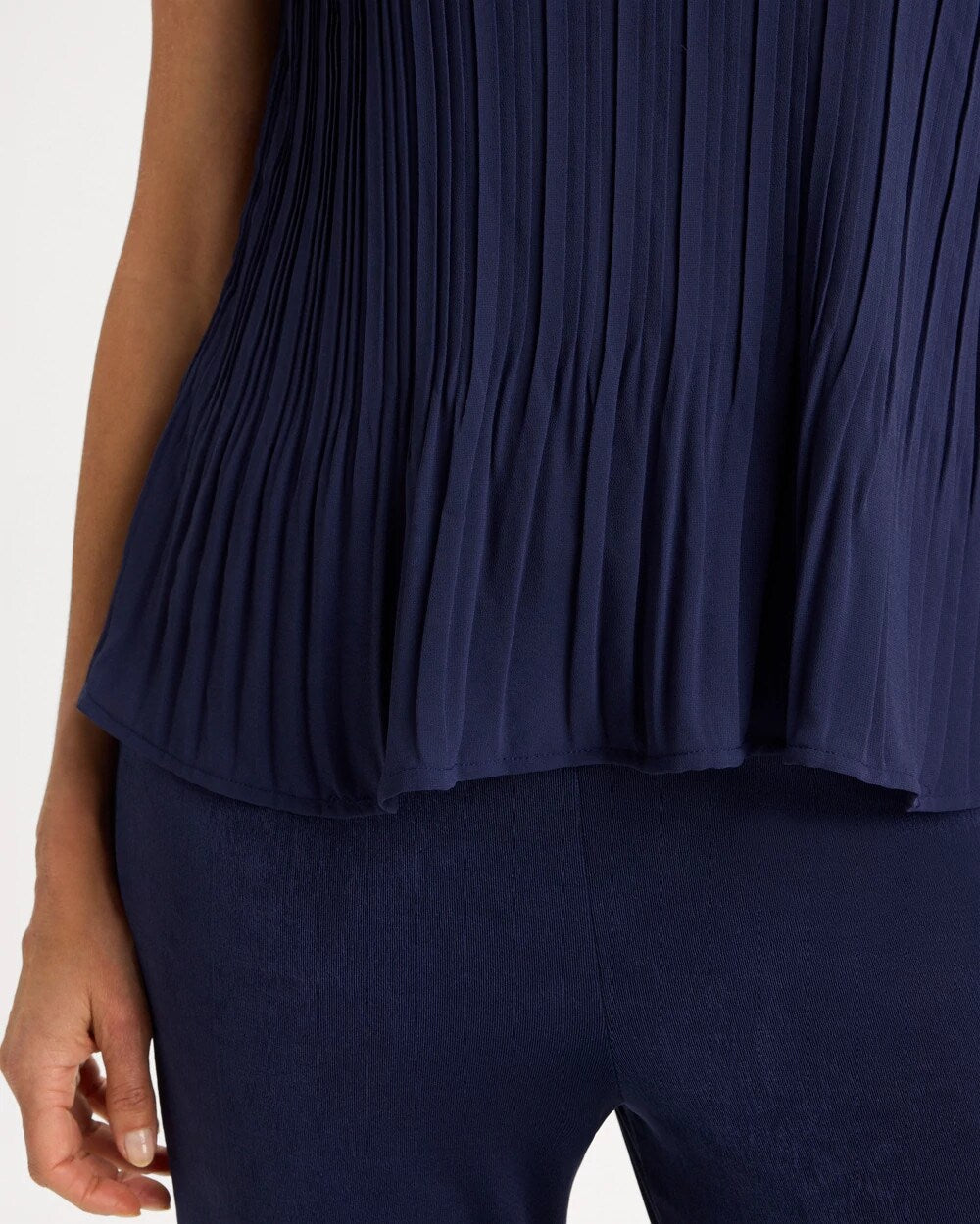 Travelers Pleated Chiffon Tank