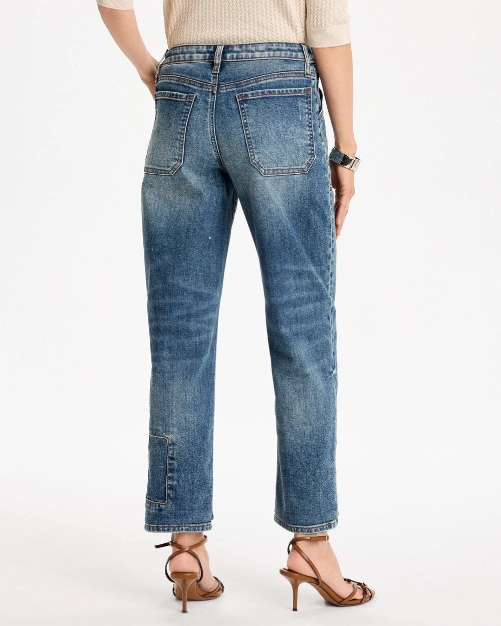 Vintage Boyfriend Utility Crop Jeans