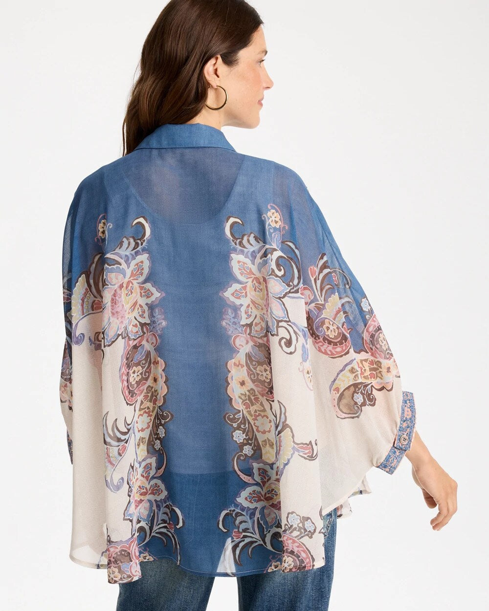 Collared Button Down Poncho