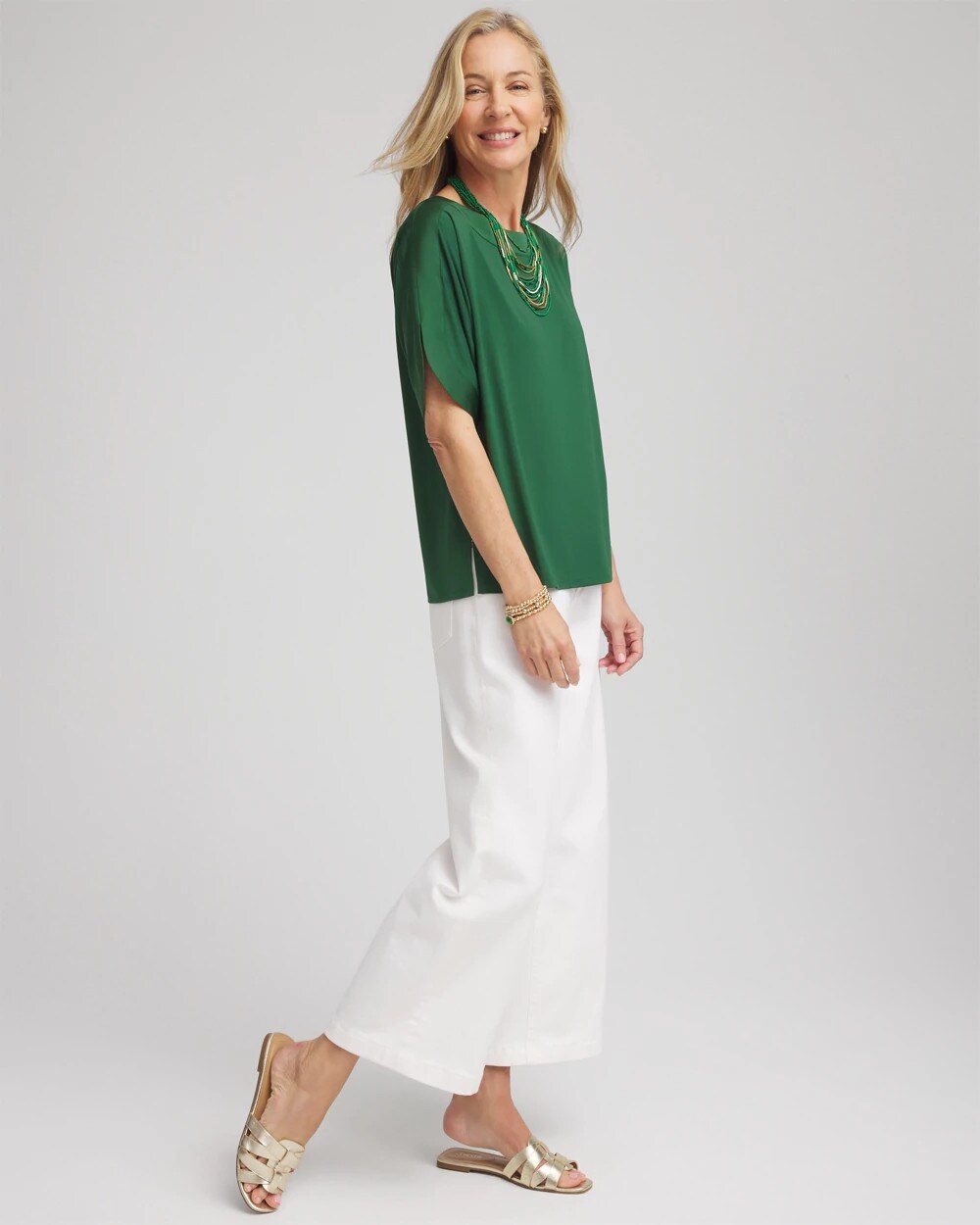 Jersey & Satin Dolman Tee
