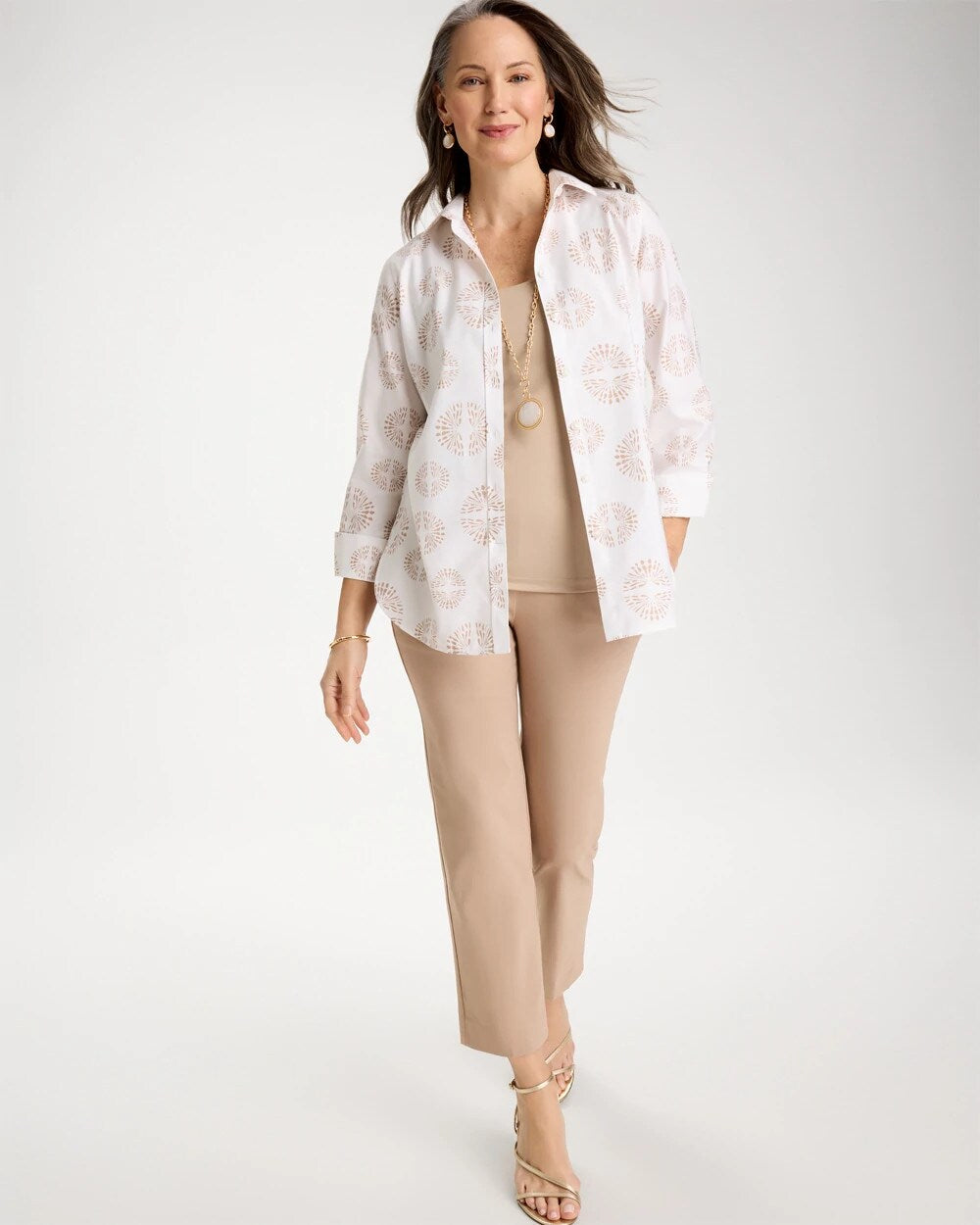 No Iron Stretch Stamped Shirt