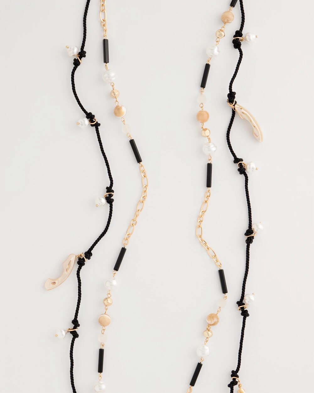 Rope Beaded Multi-Strand Necklace