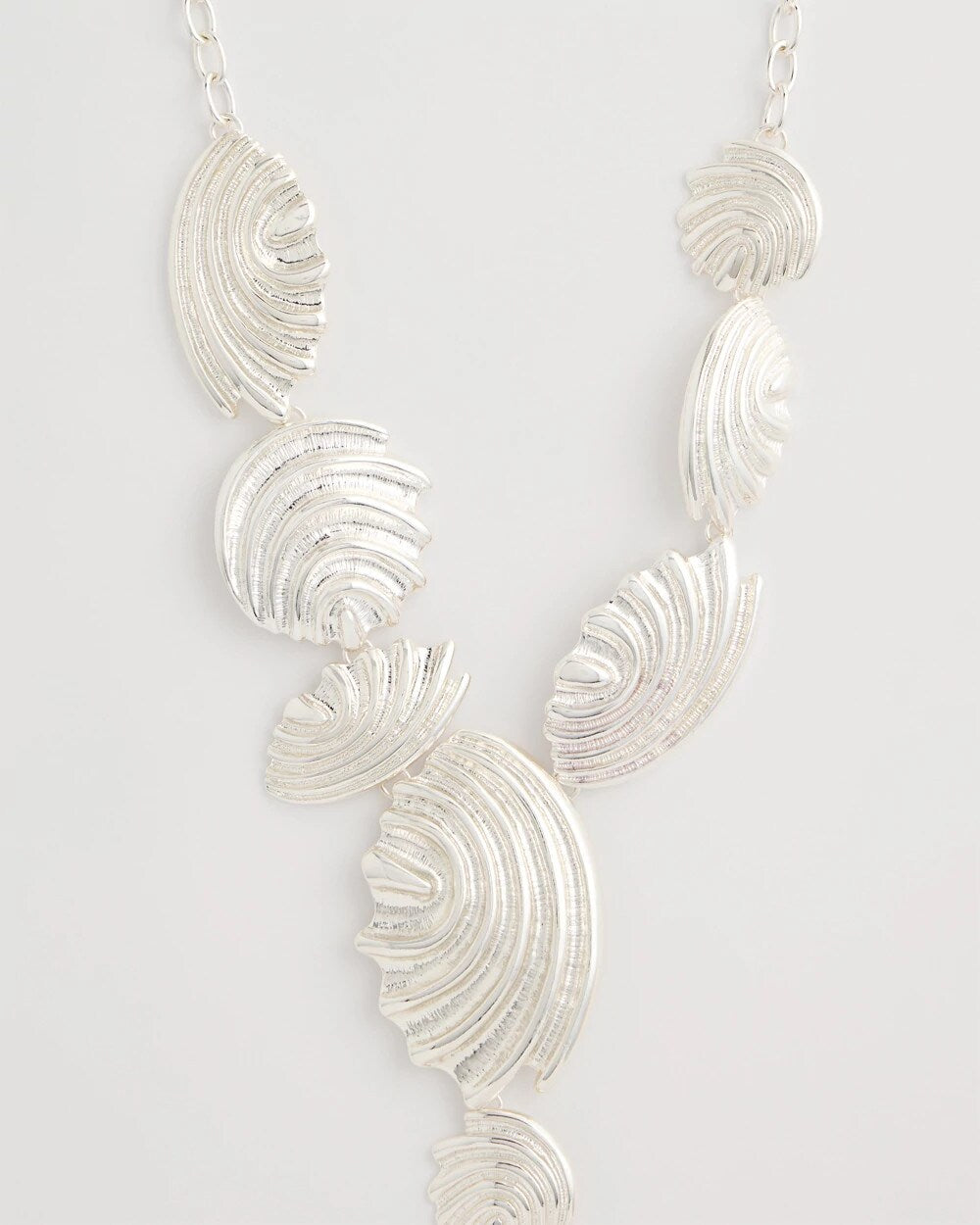 Silvertone Shell Charm Y-Necklace