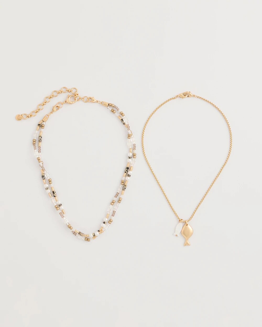 Neutral Jasper Shell Short Necklace