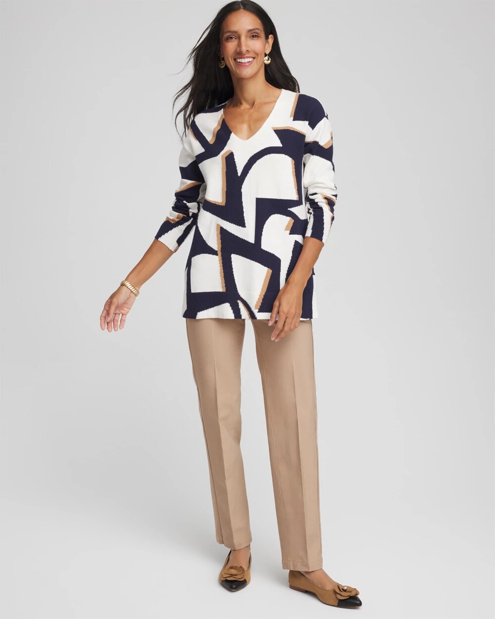 Cotton Straight Ankle Trousers