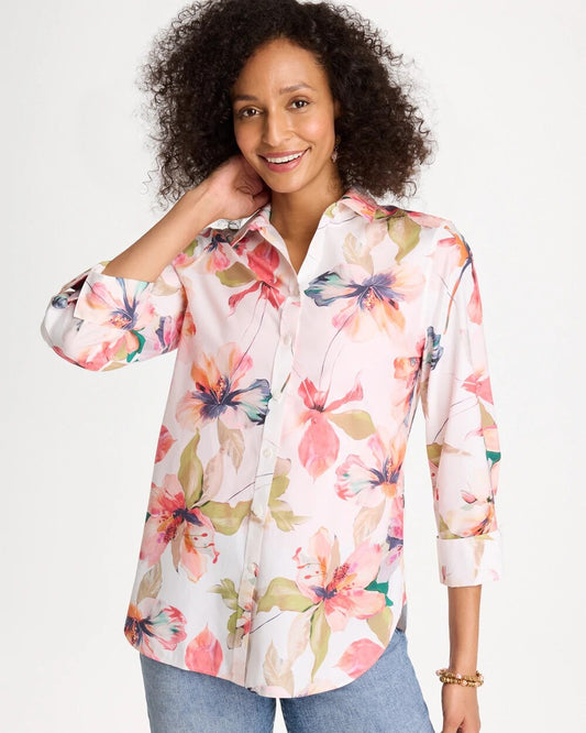No Iron Stretch Croix Collage Shirt