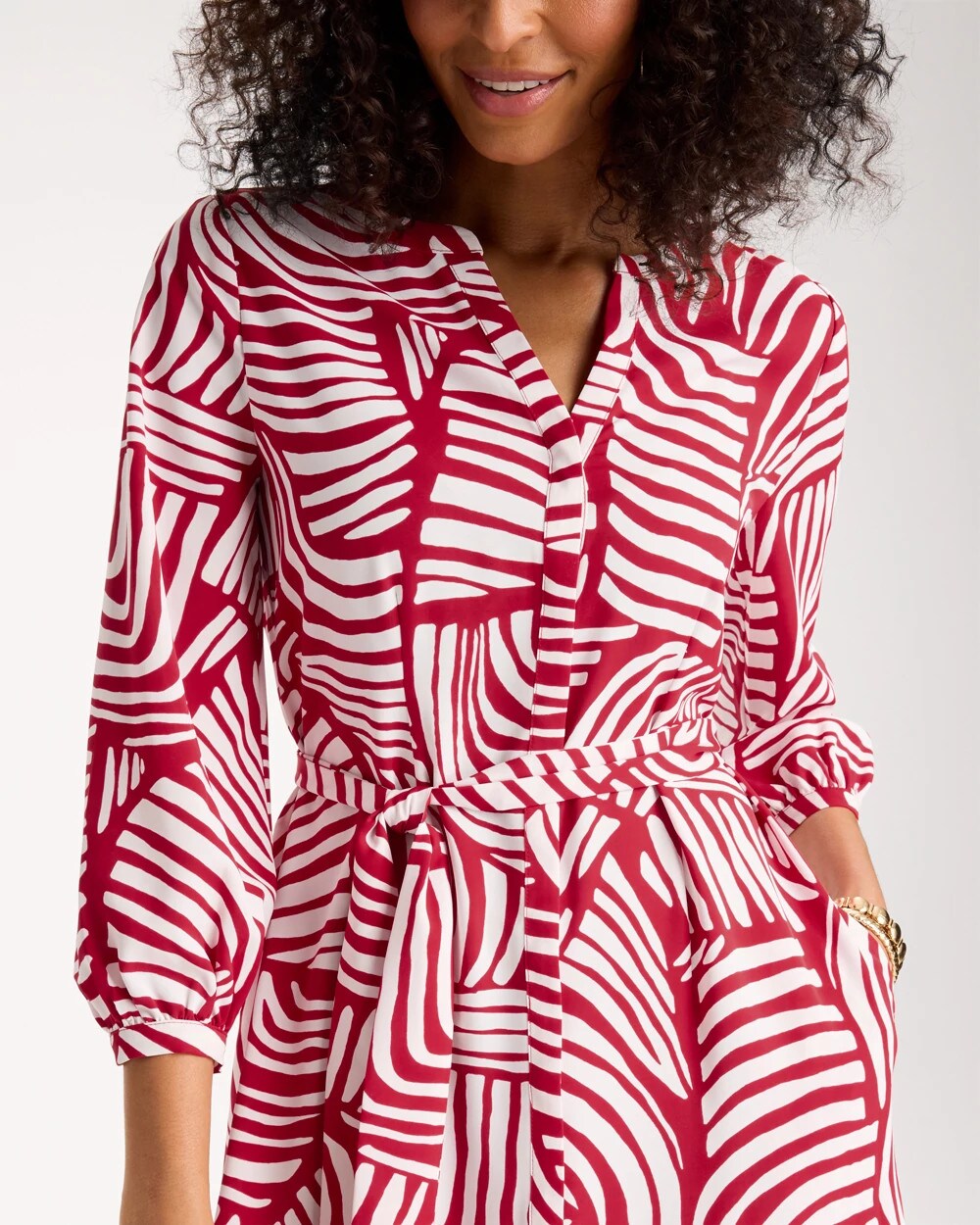 Printed Midi Shirt Dress