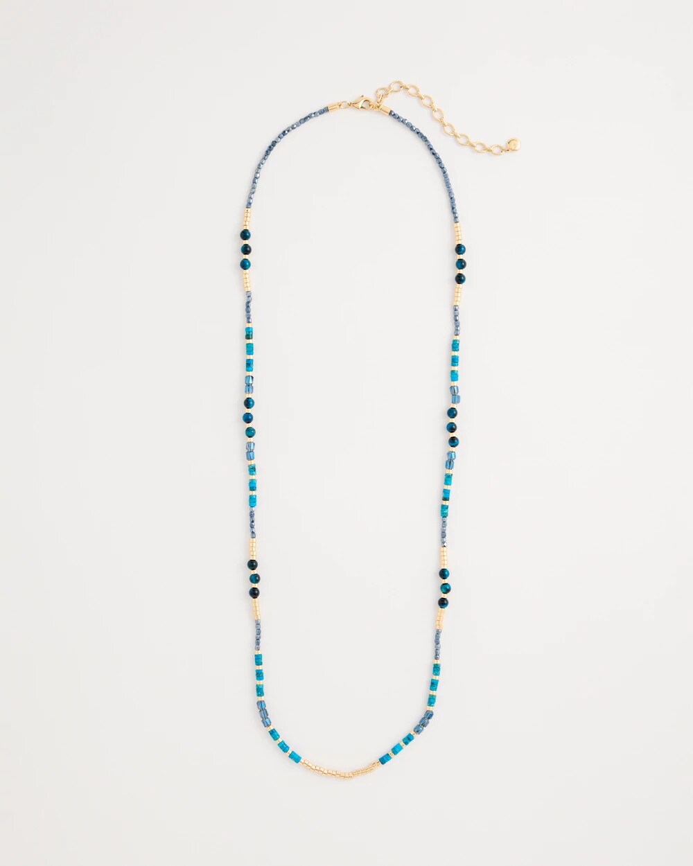 Genuine Stone Beaded Long Necklace