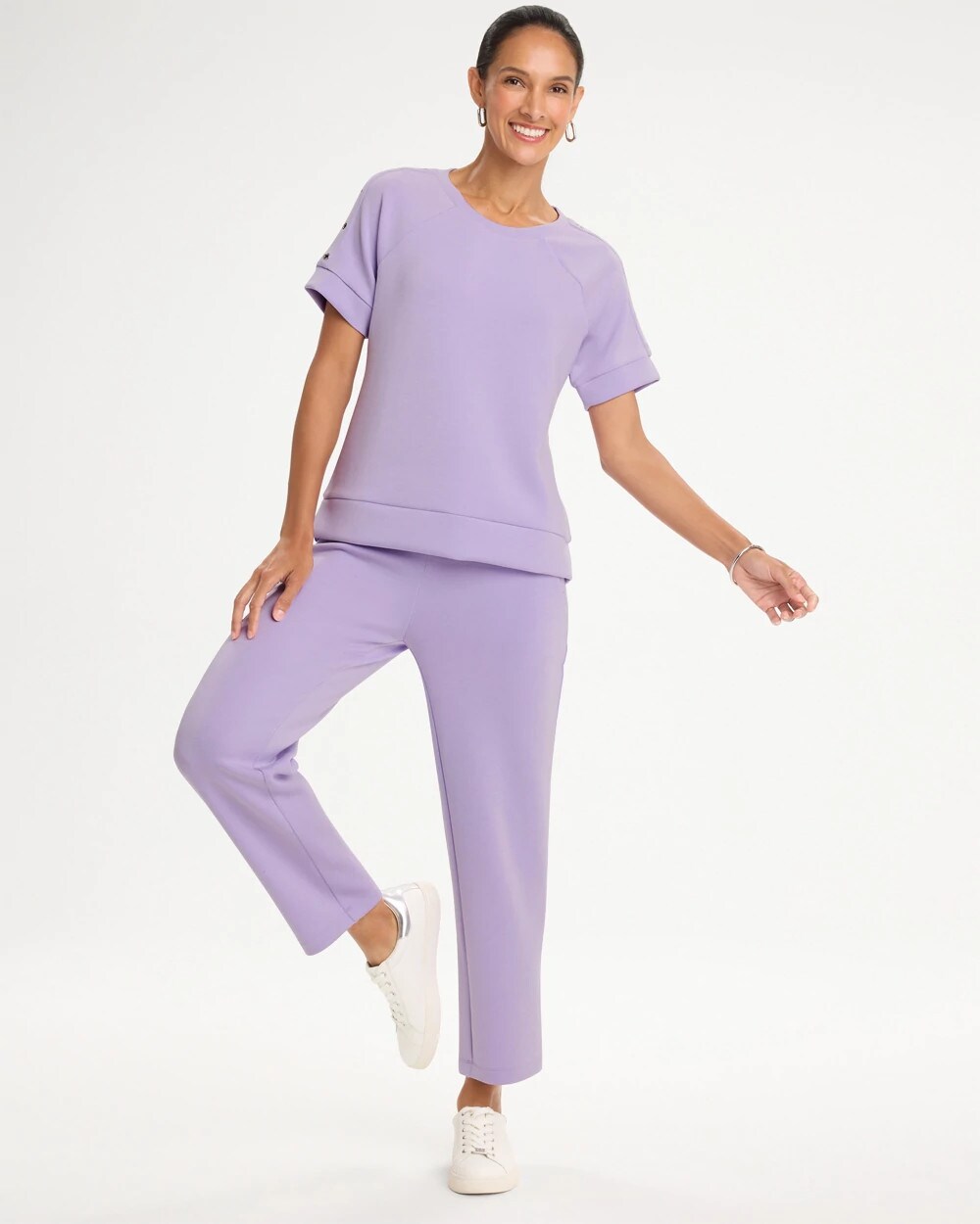 Zenergy Soft Short-Sleeve Grommet Top