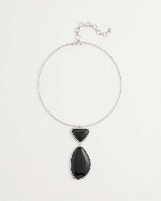Geo Pendant Collar Necklace