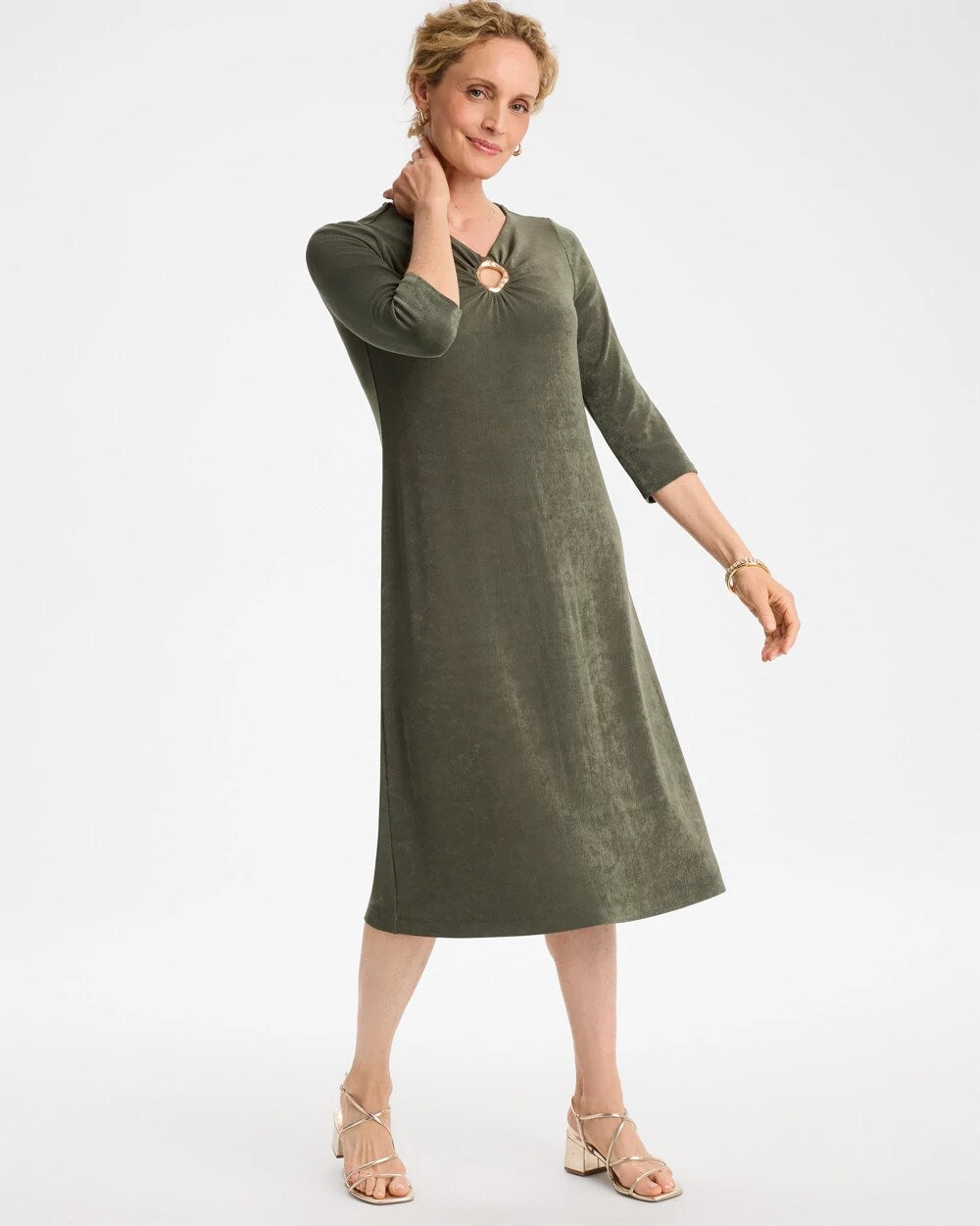 Travelers Hardware 3/4 Sleeve Dress