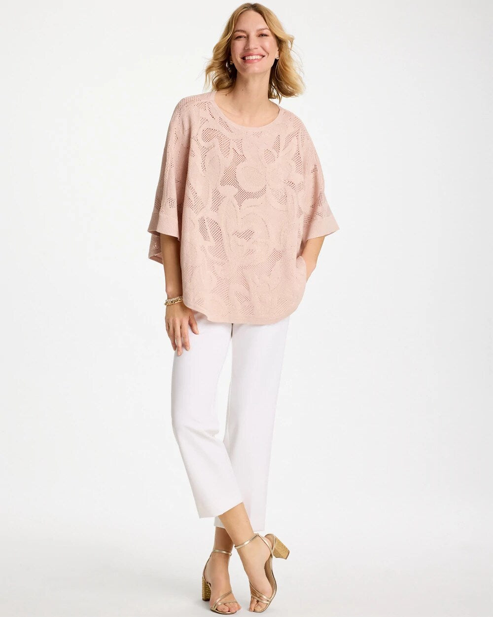 Boatneck Rounded Hem Poncho