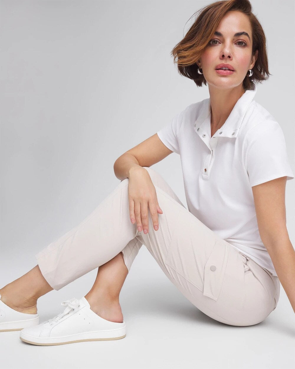 Zenergy Striped Cargo Ankle Pants