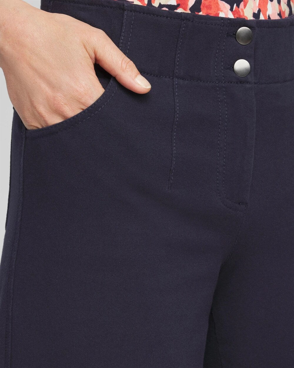 Cotton Stretch Wide Leg Pants