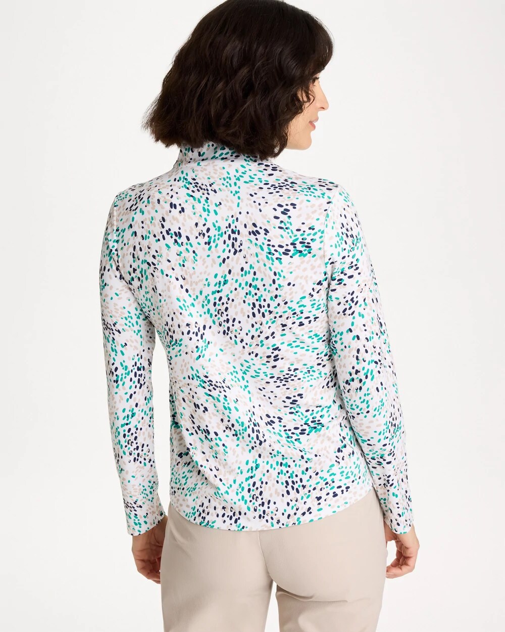 Zenergy UPF Dots Pullover Half Zip Top