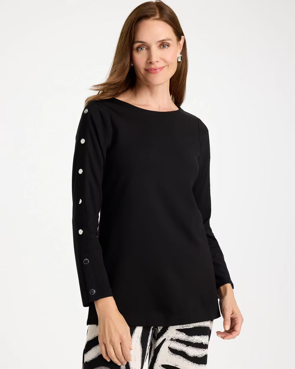 Ponte Button Sleeve Tunic