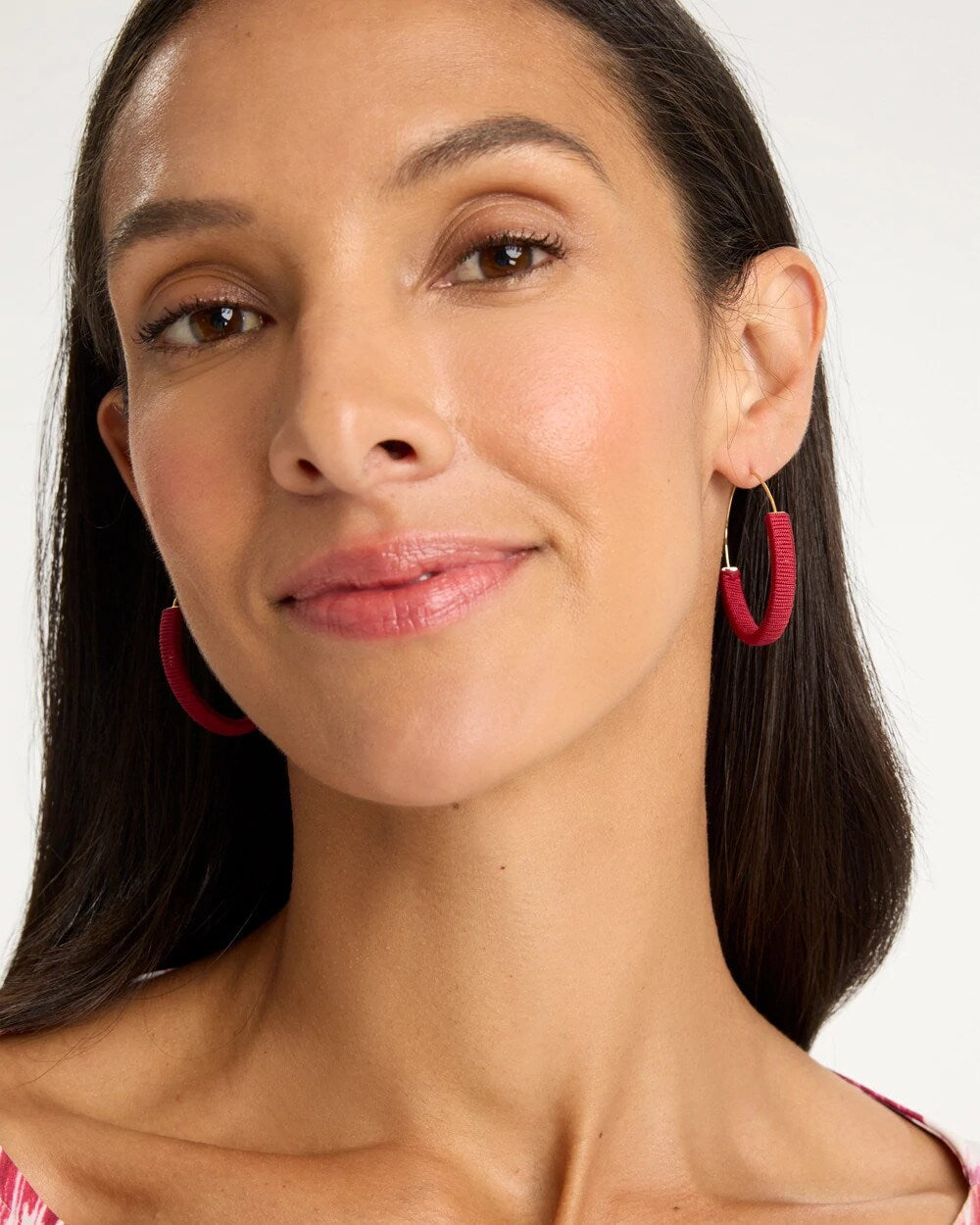 Thread Wrapped Hoop Earrings