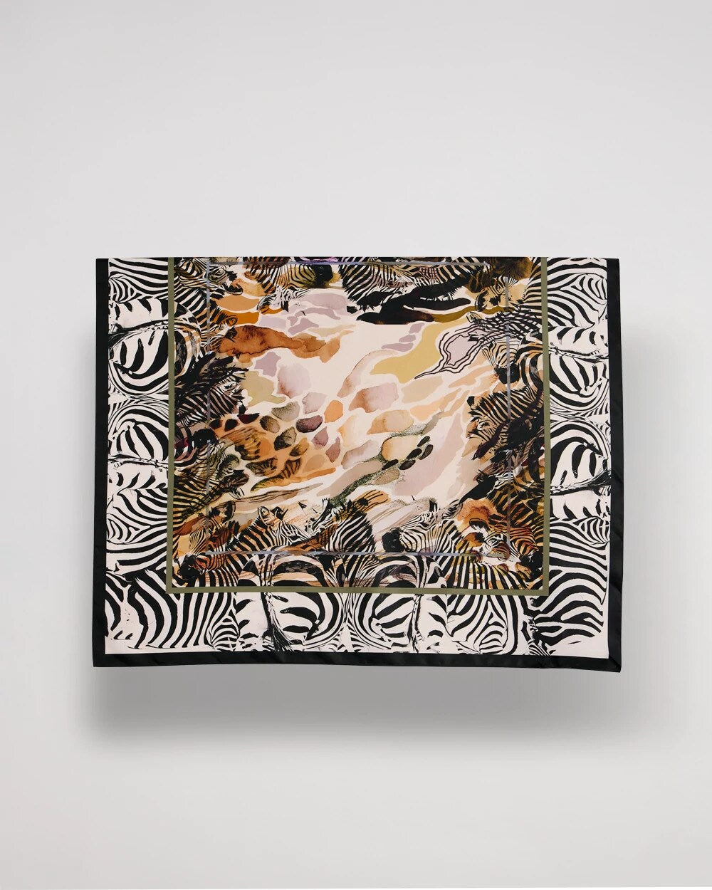 Artisanal Animal Print Square Scarf