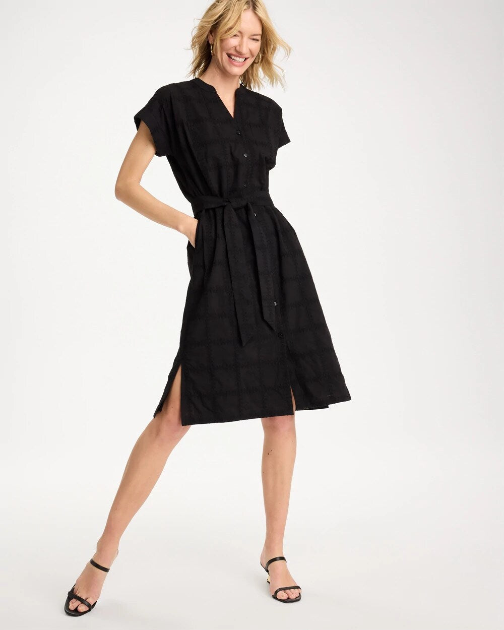Embroidered Cotton Shirtdress
