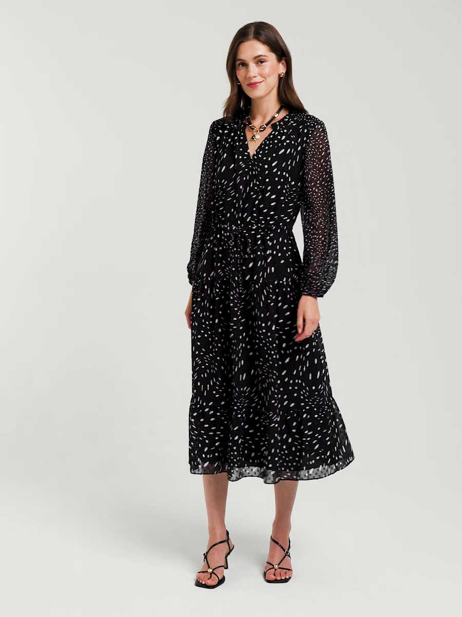 Clip Dot Maxi Dress