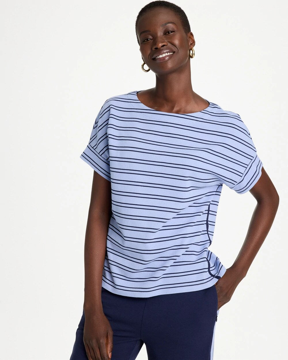 Zenergy Textured Knit Jacquard Top