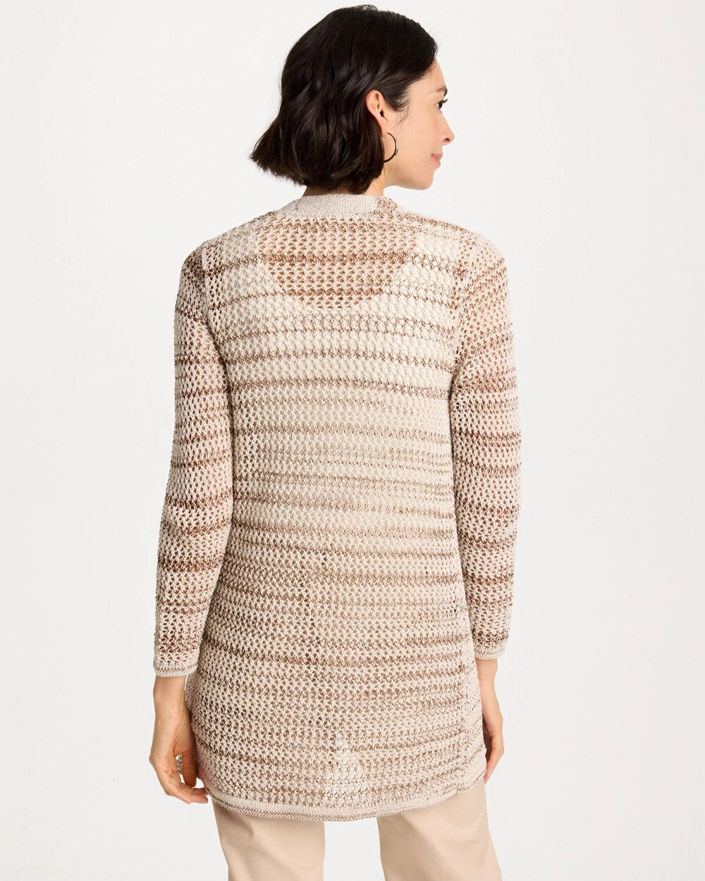 Pointelle Metallic Cardigan