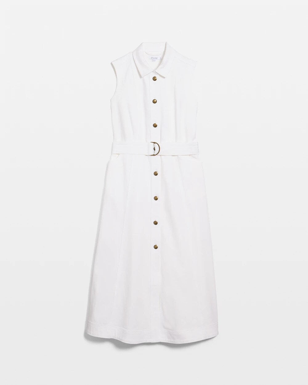 Denim Sleeveless Shirtdress