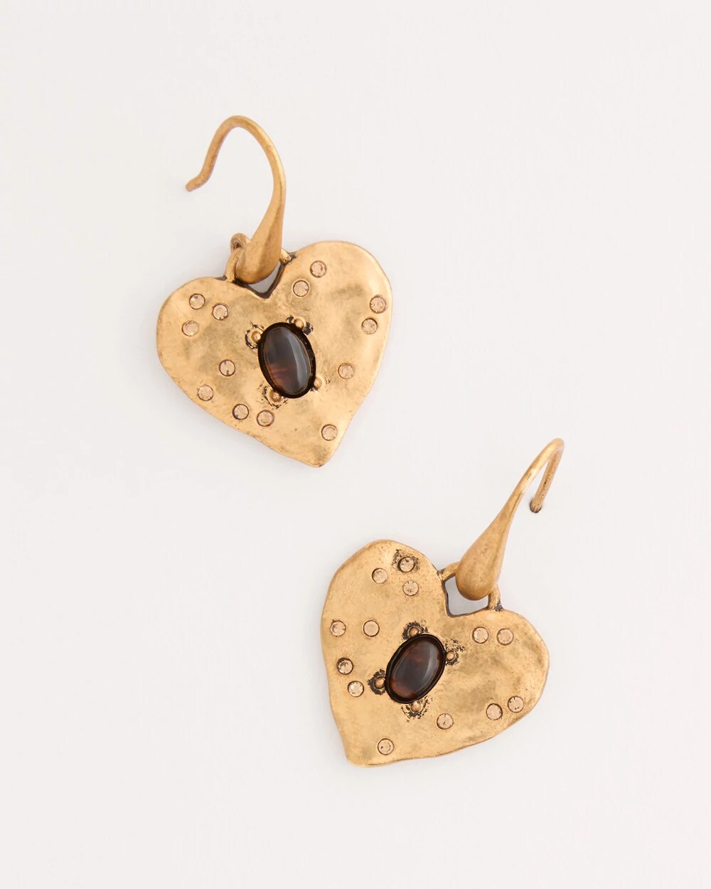 Textured Heart Earrings