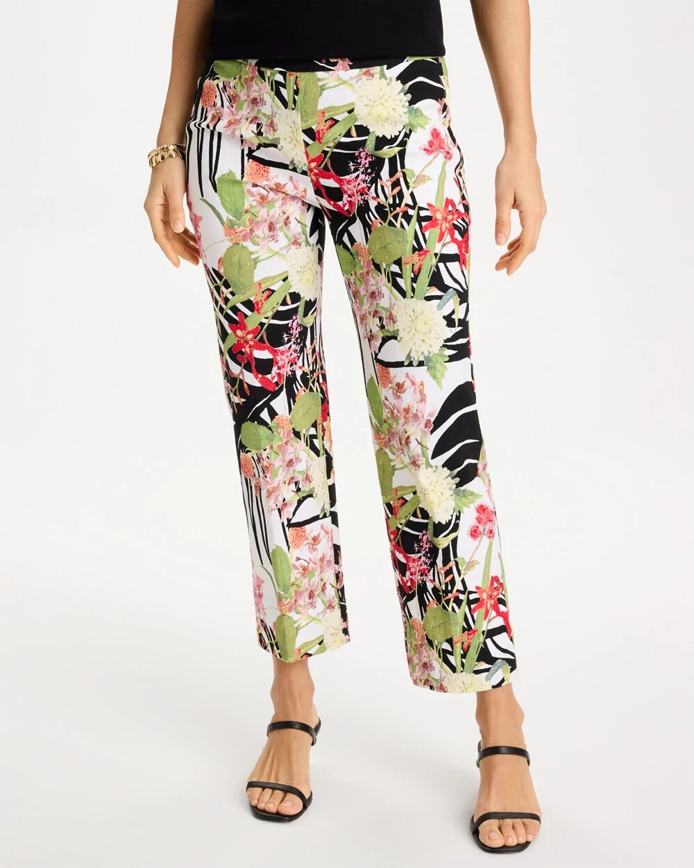 Tropical Nights Brigitte Straight Crop Pant
