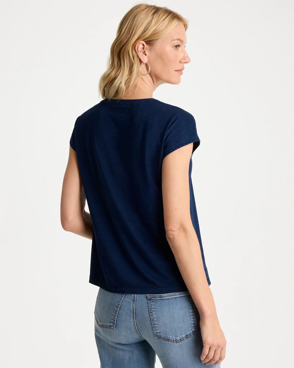 Refined Denim Button Tee