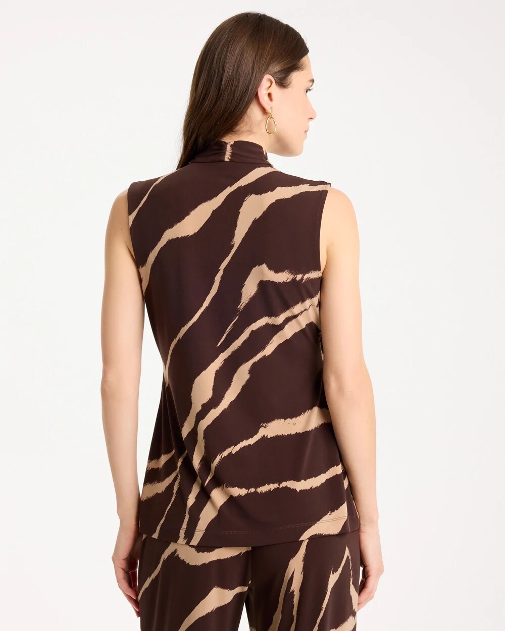 Travelers Zebra Knit Wrap Top