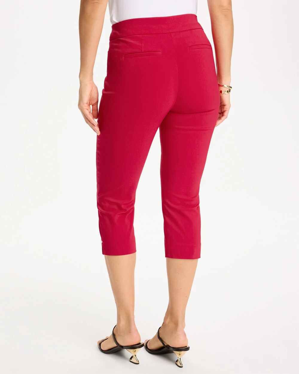 Brigitte Slim Rivet Pull-On Capri Pant