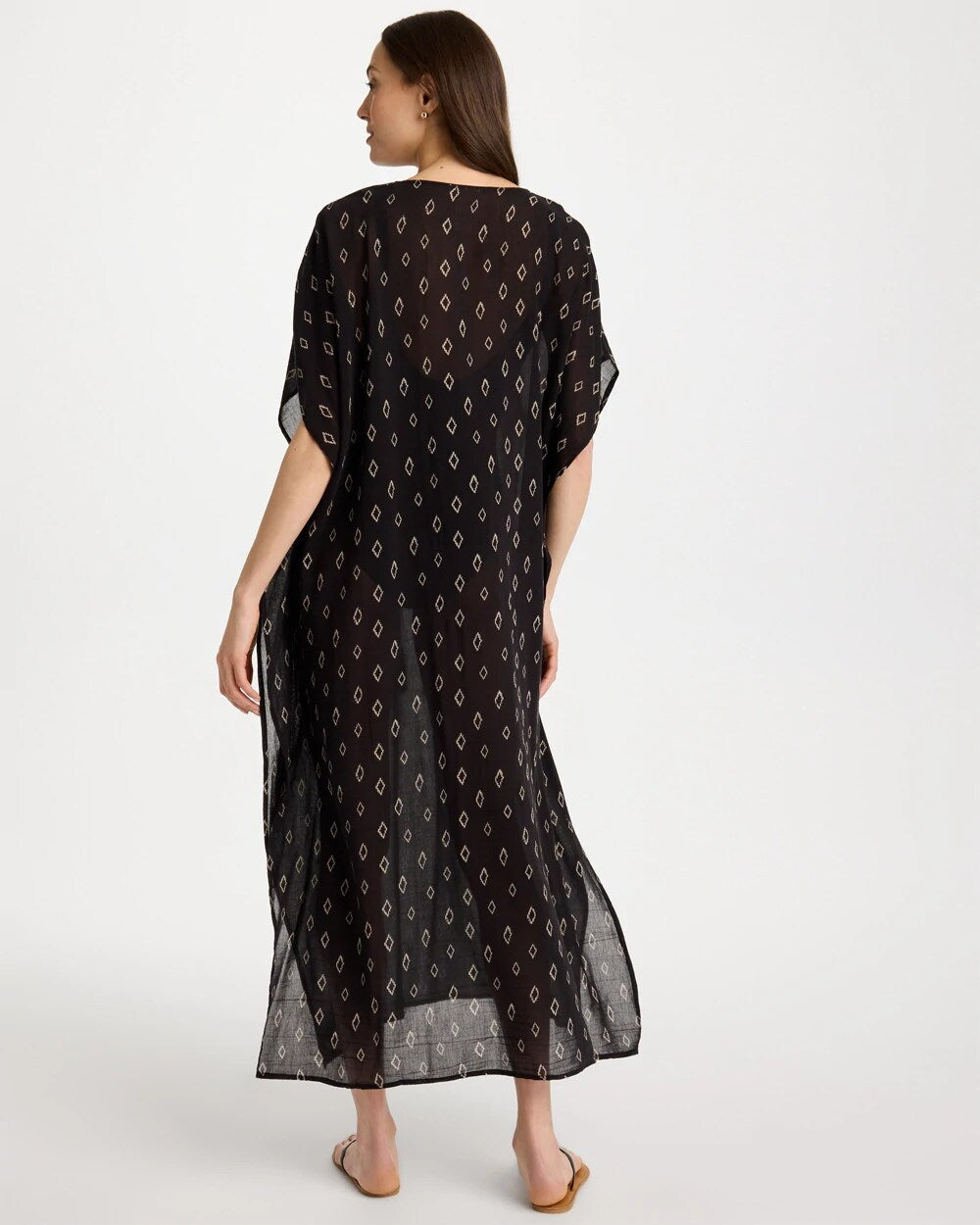 Printed Kaftan Swim Cover-Up