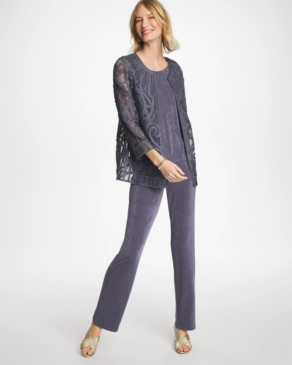 Travelers Short Embroidered Lace Jacket