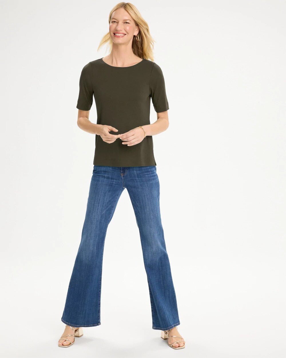 Pima Elbow Sleeve Tee