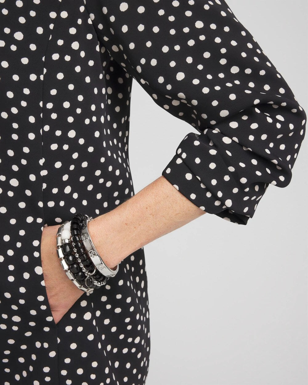 Ruched Sleeve Blazer