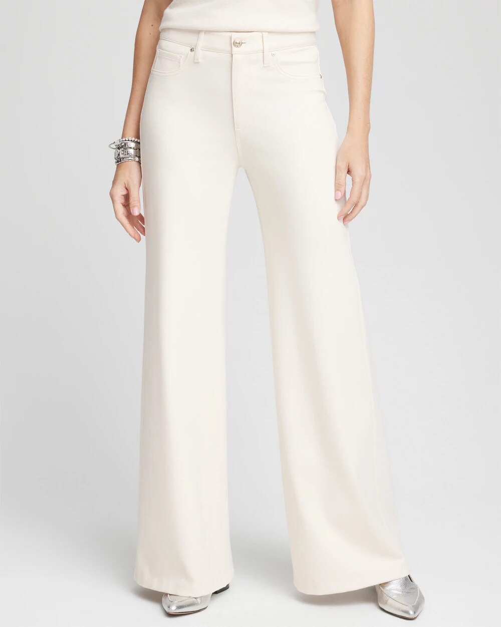 High Rise Wide Leg Ponte Pants