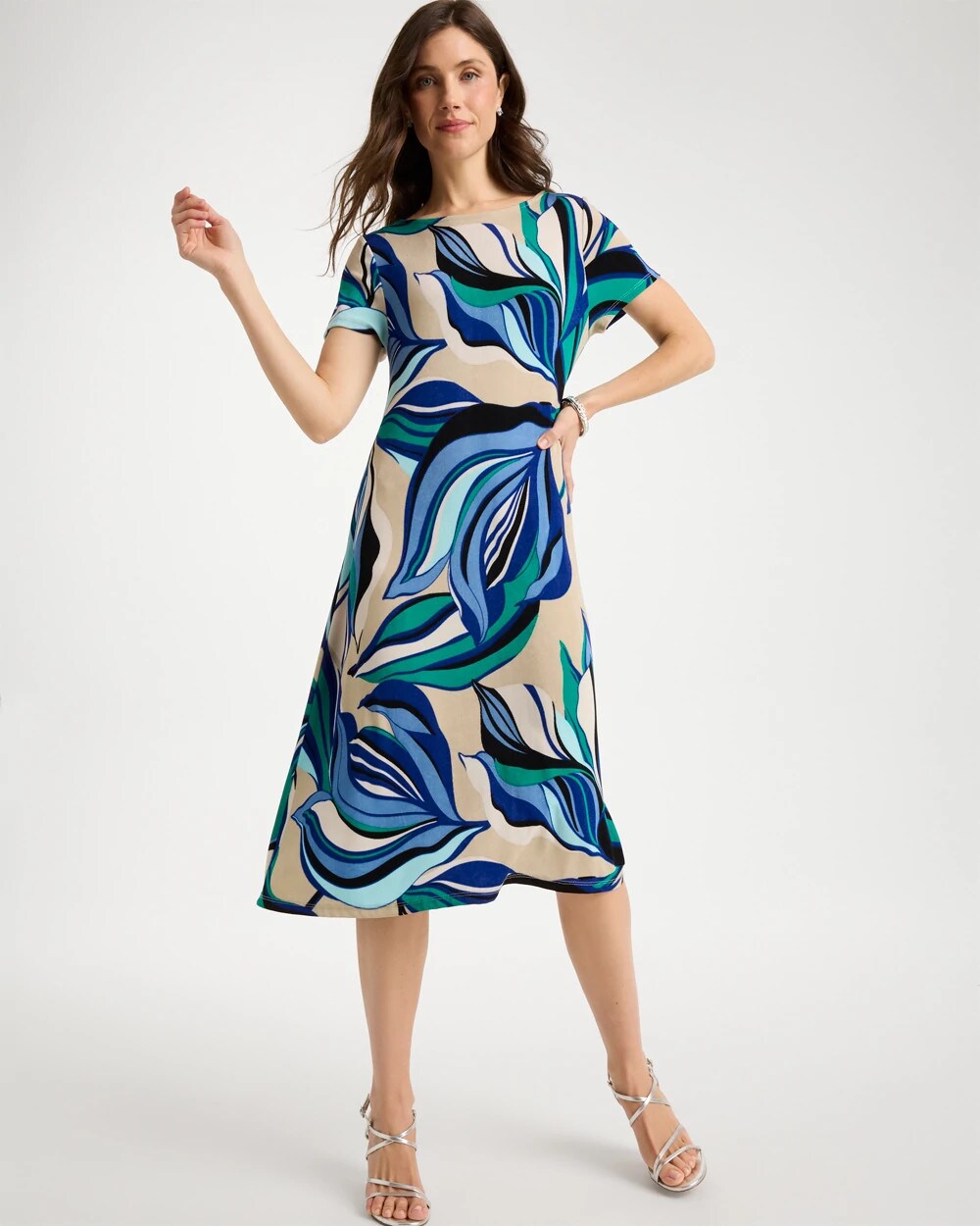 Travelers Marble Flora Swing Dress
