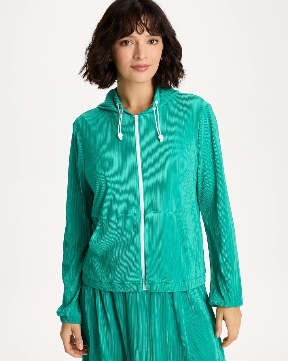 Zenergy Micro Plisse Hooded Jacket