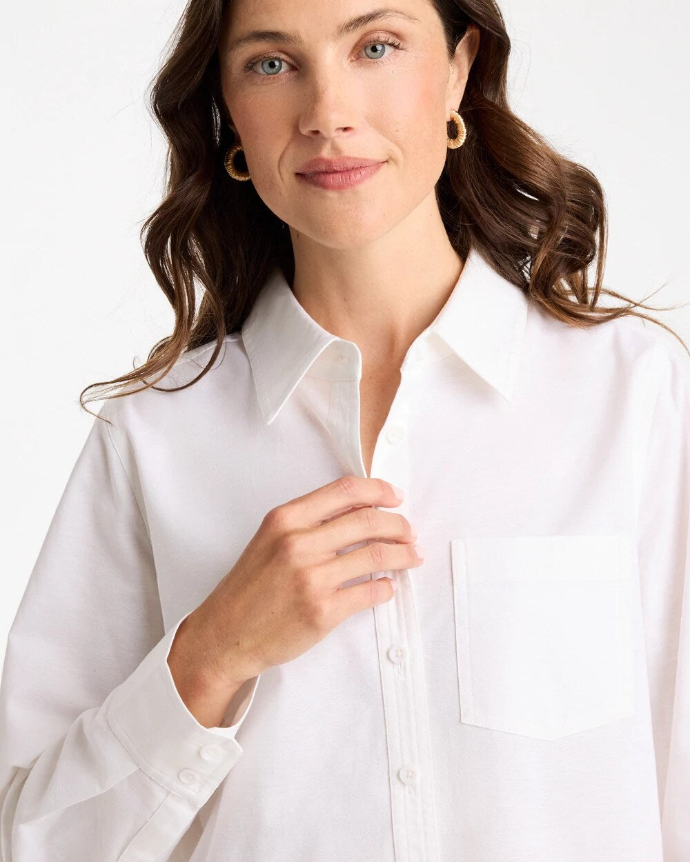 Cotton-Blend Oxford Shirt