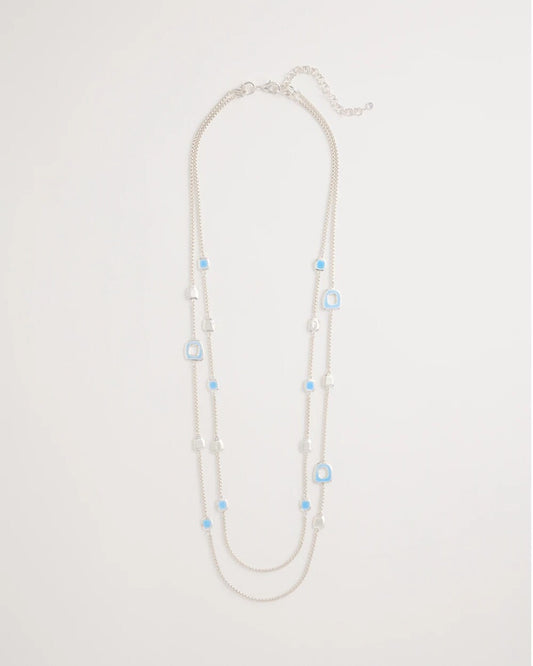 Sea Glass Inspired Charm Necklace