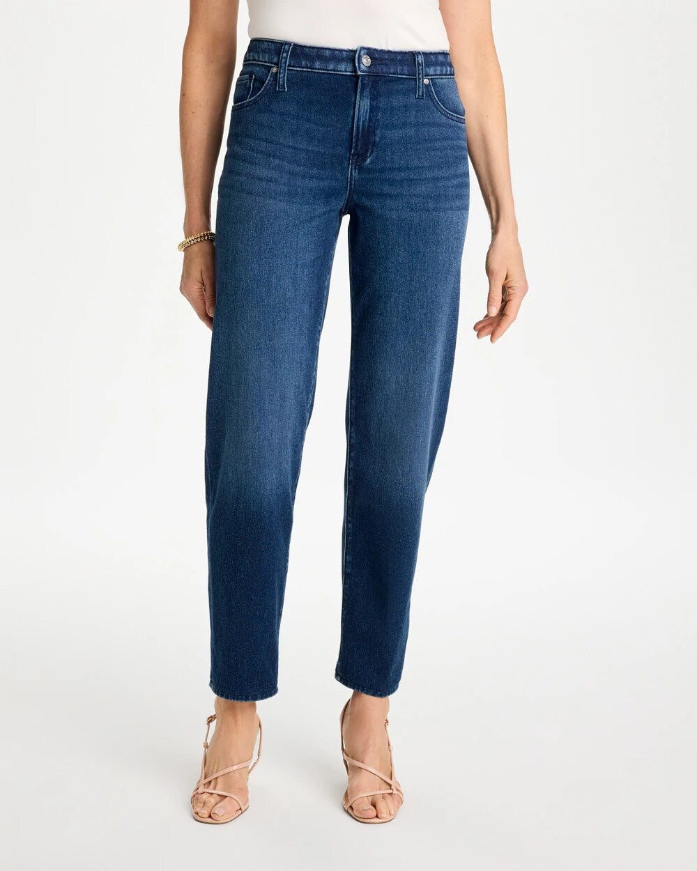 Slim Tapered Ankle Knit Denim