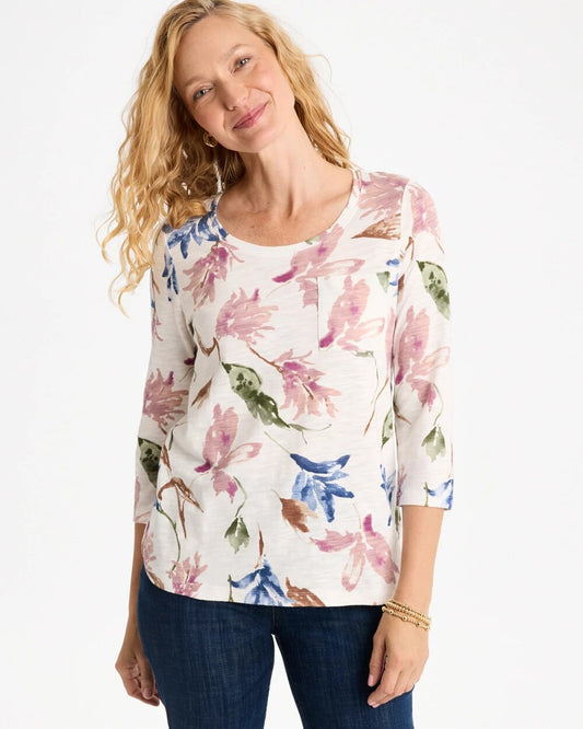 Printed Cotton Slub Tee
