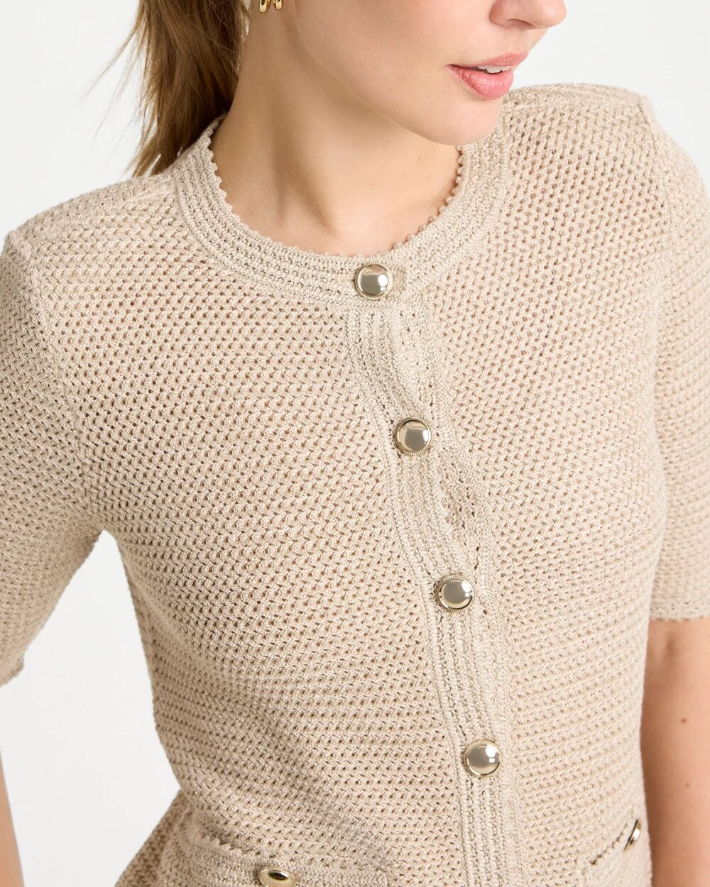 Metallic Lady Jacket Cardigan