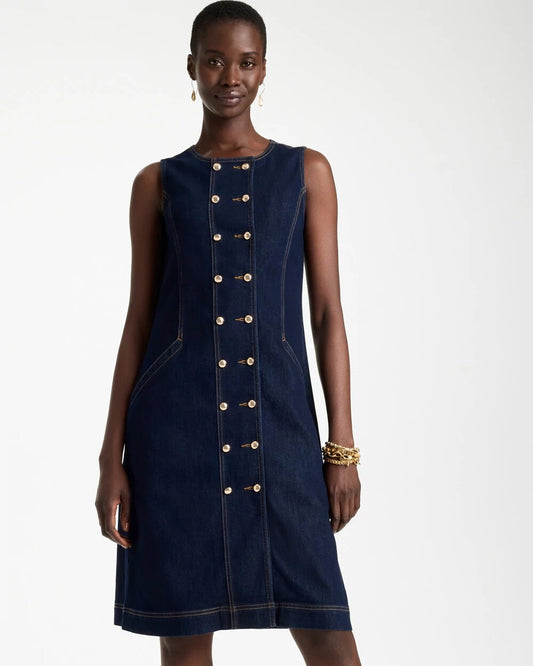 Denim Knee Length Dress