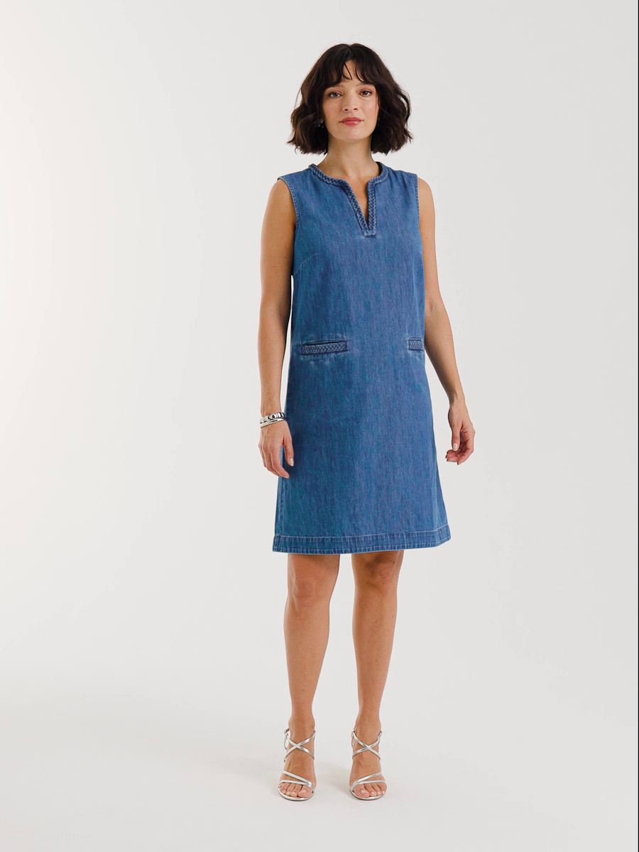 Denim Braided Dress