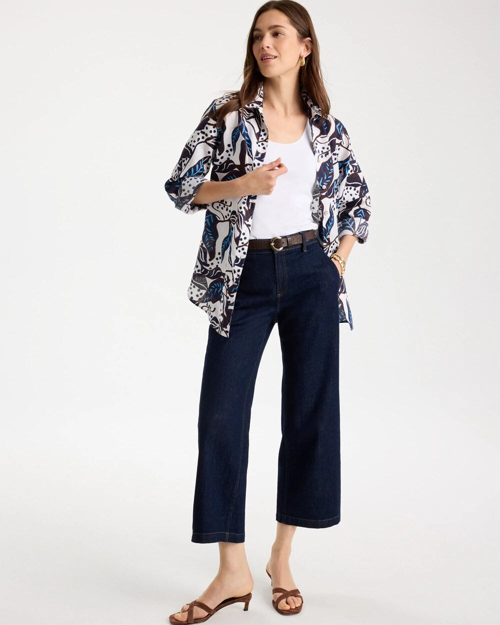 No Iron Linen Forest Fusion Shirt